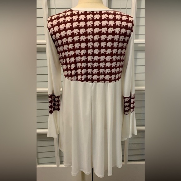 Elephant print tunic drapey blouse - Picture 4 of 6